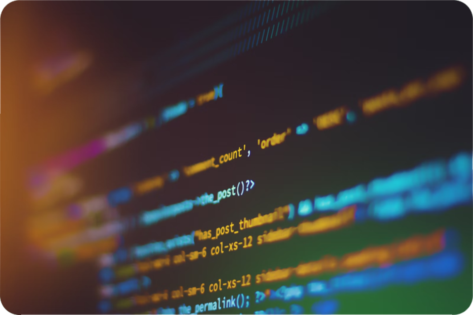 Code on monitor